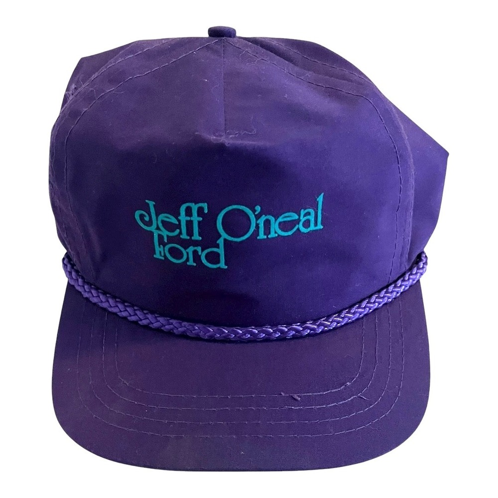 Vintage Sportcap Jeff O'Neal Ford Snapback Hat Purple Teal Rope Cap 90s Taiwan